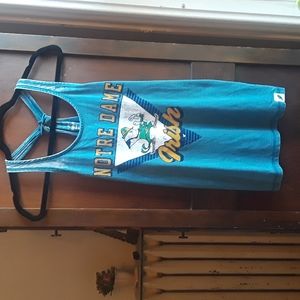 Notre Dame Fighting Irish unwind by league size s racerback tank burnout teal